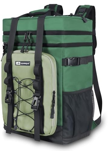 Backpack Cooler - AYAMAYA Upgrade Leakproof Cooler Backpack with Padded Top Handle, 40 Cans Large Waterproof Insulated Camping Coolers for Beach, Fishing, Picnic, Travel, BBQ