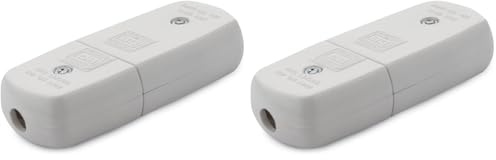 BG Electrical 452-BG ABS Flex Connector, 3-Pin Male and Female, 10 Amp, White (Pack of 2)
