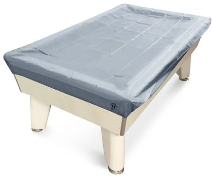 Jonny 8 Ball 7ft Fitted Nylon Snooker Pool Table Cover - For 7 Foot Tables (Silver)
