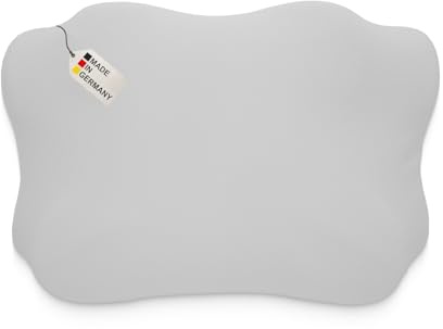 Dukal | Bezug passend für Glückstoff (Ergo) Orthopädisches Kissen | Zibroges Nackenkissen | DONAMA Memory Foam Kissen | 100% Baumwolle | Farbe: grau