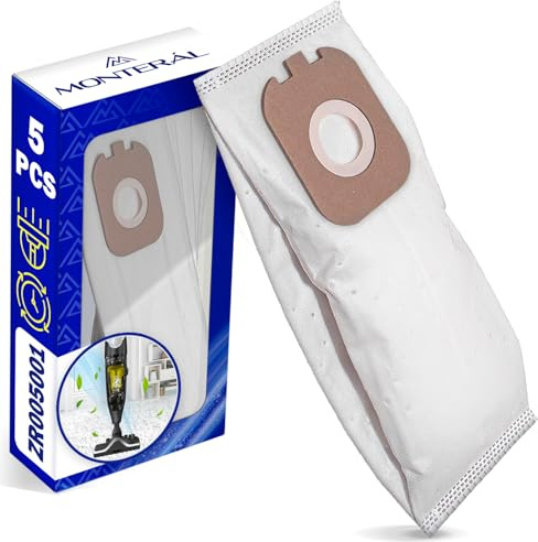 5 Pezzi Sacchetti Aspirapolvere ZR005001 per Rowenta Powerline Extreme Powerline Comfortline Slimline+ Sacchetti In Microfibra - MONTERAL