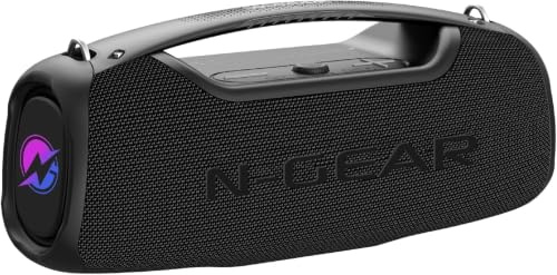 NRG500 119 mm 5 tums festhögtalare med 50 W 15 W × 2 10 W × 2 Bluetooth 5.0 TWS stöd U-disk TF AUX 6–8 h speltid integrerat batteri trådlös mikrofon och 3,5 mm ljudanslutning stereo.