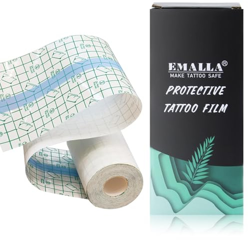 Tattoo Folie Tattoo Pflaster, Rayyl Wasserdichte Klebebandage 15cm x 10m Tattoo Folie Heilung für Tattoo Aftercare Second Skin Tattoo