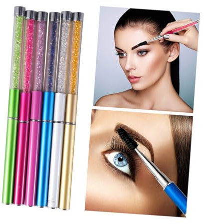 Healeved 6stücke Wimpernbürsten Mit Strassgriff Spiral Wimpern Für Mascara Und Wimpernverlängerung Weiß Dunkelblau Und Grün