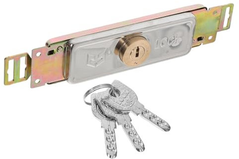 Gadpiparty Serratura Per Porta Saracinesca in Acciaio Blocco Chiave Croce Per Garage Magazzino Cancello Porta Avvolgibile Chiusura Sicura e Resistente