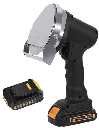 Cuchillo Shawarma Eléctrico, Cuchillo Turco Profesional con Batería Inalámbrica de 80 W, Cortador Giroscópico Comercial de Acero Inoxidable, Espesor Ajustable de 0-8 Mm Fácil de Limpiar para Tiendas