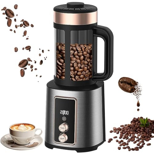 Coffee Roaster, 2200W Electric Coffee Bean Roaster With Adjustable Temperature And Time, Led Display, Bean Coat Separation, 400g Coffee Roasting Kit For Cafe Restaurant Home Office