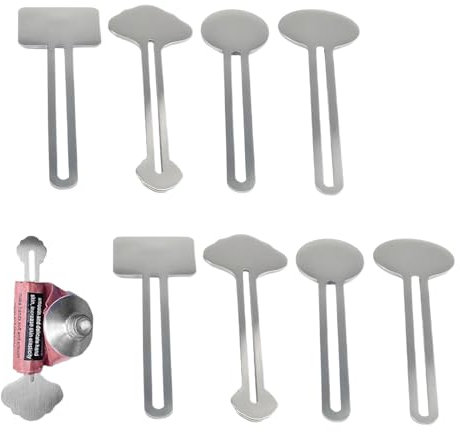 Zonoori 8 Stück Tubenquetscher für Alle Tube, Edelstahl Toothpaste Tubenausdrücker Tubenpresse