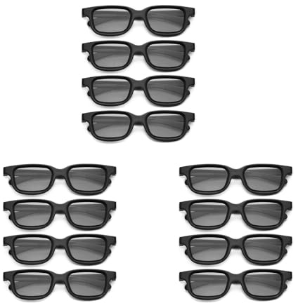 CENMEN Lot de 12 lunettes polarisées passives 3D pour écran IMIX de cinéma