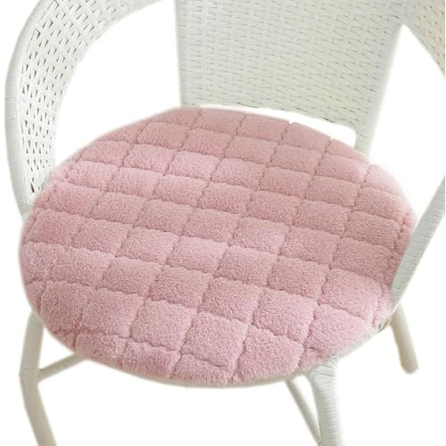 ANWEALTH Rundes Sitzkissen Stuhl-/Hockerkissen Schaumstoffkissen 13/15/17/19 Zoll rutschfest weiches rundes Büro-Sitzkissen waschbar (A7 40 cm)