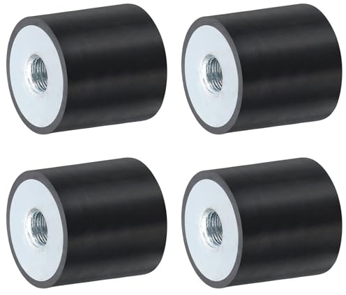 QUARKZMAN M8 Gewindebuchsen 25 x 25mm Schwingungsisolatoren | Gummipuffer, ersetzt Antivibrationspads Flache Silentblock-Basisblock