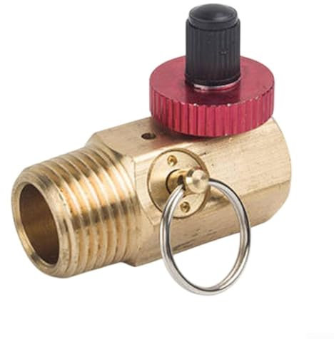1/2 NPT Air Tank Manifold, with Shut Off Valve Relief Valve, for Air Compressor DN16 Brass