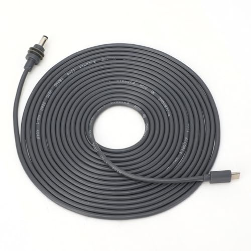 YUKOFE USB C DC Cable Power Mini Dish Antenne 100W Type C Entrée à la prise de prise de prise à l'épreuve de l'eau s'adapte à 65W + PD Source (10m/32.8FT)