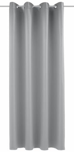Sehlbach Cortinas confeccionadas con Ojales, Dimout Liso, Antracita, 140x245 cm, Ahorro energético, Repelen Calor, Opacas, Certificado Oeko-Tex, Fáciles de Colocar