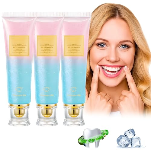3PCS Zahnpasta, Whitening Zahnpasta, Aufhellende Zahnpasta für weiße Zähne, Sanfte Pflege Zähne, Toothpaste