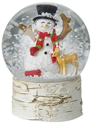 Heaven Sends Mini-Schneekugel mit Schneemann und Rentier, 5 cm