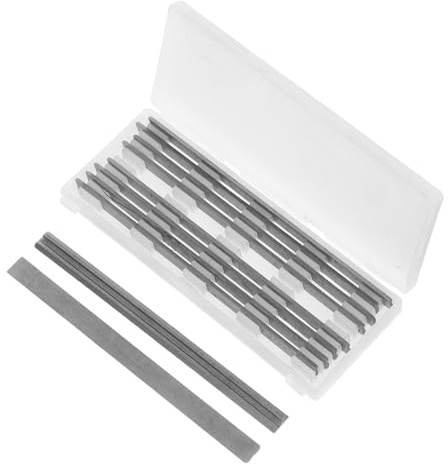 Hemobllo 10 pièces Lot de Lames de Raboteuse Électrique Acier Rapide Couteaux de Remplacement Jetables pour Outils de Travail Du Bois Compatibles avec Rabots Portatifs