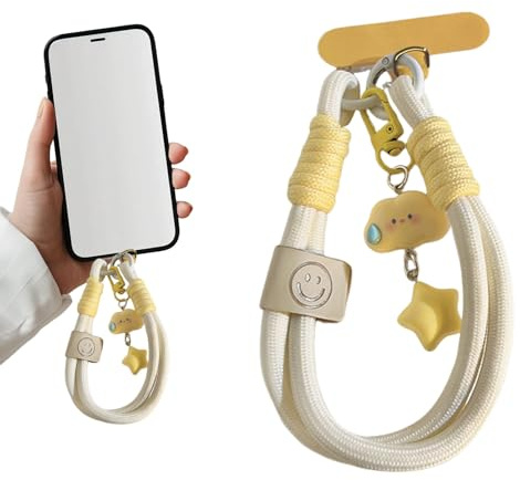 ZUWIJEQ Corto Cuerda Para Movil, Correa Movil De Muñeca Antipérdida Con Parche Ultrafino, Colgador Movil, Cordon Movil, Colgante Para Movil Compatible Con La Mayoría De Los Teléfonos