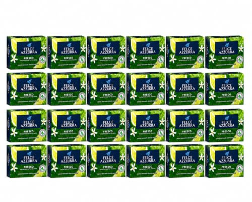 Sapone Profumato Fresco Bergamotto e Fiori di Cedro, Detergente Solido per Mani e Corpo, Fragranza Agrumata Rivitalizzante, Ingredienti di Origine Naturale - 24 Unita da 100gr