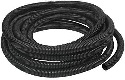 Saim Pond Hose, Plastic Flexible Corrugated Tube Black Conduit Tube Pipe Wire Hose Cable Cover 25mm Outside Diameter,Length 10M/32.8Ft