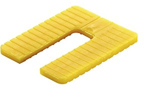 GLUSKE Euroklick Distanzplatte 65 x 52.5 x 1 mm, weiß, 1000 Stück | Unterlegkeile - Distanzplättchen