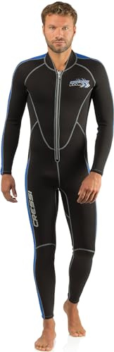Cressi Lido Long 2 mm Man Monopiece Wetsuits, Black/Blue, 3XL