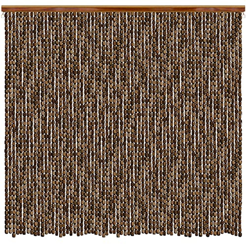 YUJIANHUAA Türvorhang Holzperlenvorhang Bambusvorhang,Hängender Dekorative Türvorhänge Panel,Handgefertigte hängende Perlen-Türjalousien,Summer Room Fenstervorhang,Anpassbare (90x200cm(90 Stränge))