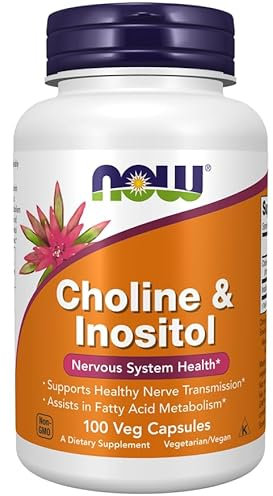 NOW Foods Choline and Inositol, 500 mg - 100 capsule