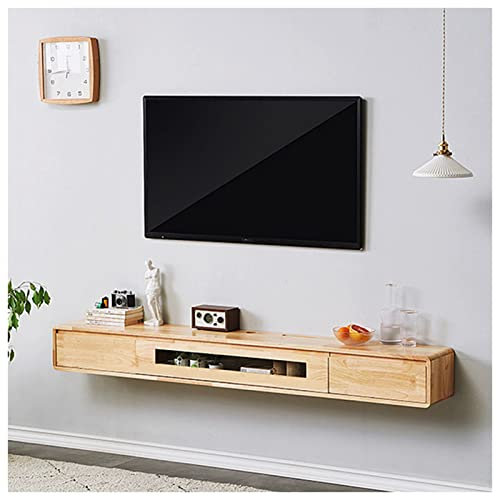Floating TV Console Wall Mounted Under TV Stand Floating TV Console Entertainment Shelf Cabinet With Drawers And Storage For Living Room Bedroom Media Room (Color : E, Size : 140x24x20cm)