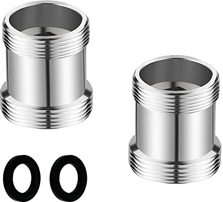 Lhdfyqt 2 Stück Wasserhahn Adapter, Wasseraufbereiter-Wasserhahn-Adapter, Wasserhahn Adapter Außengewinde, Luftsprudler Adapter, Wasserhahn Adapter Messing, für Wasserfilter Wasserhahn(M18 - M22)