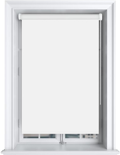 Bestlivings Thermorollo (80x150cm / Weiß) Verdunkelungsrollo ohne Bohren - Klemmfix - Sichtschutz Hitzeschutz, Tür/Fenster - Wandmontage Deckenmontage