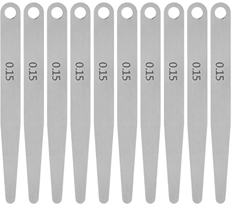 QUARKZMAN 10pz Sensore Calibro 0.15mm Spessore 65MN Acciaio Metrico Divario | Misurazione Strumento Singola Lama