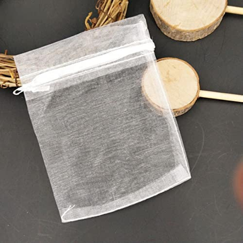 SAMCRY 50 Stück 30 x 40 35 x 50 große Organzabeutel Schmuckverpackung Geschenk Süßigkeiten Hochzeit Party Goodie Verpackung Gefälligkeiten Beutel Drawable Bags-weiß,7x9cm -SH312-50,Andere