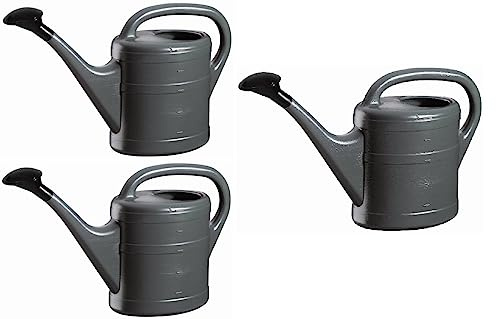 3X Gießkanne 5L ANTHRAZIT + 1x KÜHLSCHRANKMAGNET! Gießkannen Kunststoff für groß & klein, Garten & Zimmerpflanzen Gieskanne Gieskannen Giesskanne 5 Liter Watering Can Kinder Zimmergießkanne