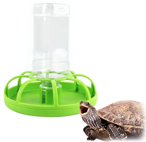 shallyong Schildkröten Wasserschale, Schildkröten Zubehör, Reptilien Zubehör, Landschildkröten Wasserschale für Kleintiere wie Schildkröten, Eidechsen, Hamster (Grün) Reptilien Futternapf (Grün)