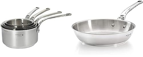 DE BUYER -3410.04 -lot de 4 casseroles milady ø14 à 20cm & 3412.24 'Milady' Poêle à Frire en Inox - Diamètre 24 cm