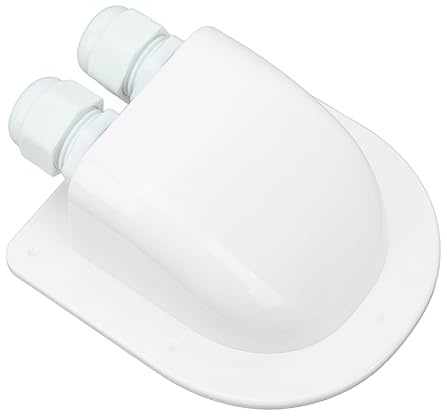 VOBOR Scatola Passacavi Per Ingresso Cavi IP68 Custodia Impermeabile Per Doppio Ingresso Cavi Resistente agli Agenti Atmosferici Per Yacht da Tetto Per Camper(Bianco)