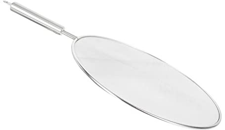 MAGICLULU 304 Stainless Steel Frying Pan Oil Guard Mesh Pot Cover 13-inch Anti Oil Splashing Screen for Frying and Cooking, Single Pack, Silver