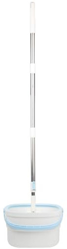 Trapeador Giratorio, Trapeador Giratorio Autolavado, Trapeador Giratorio y Cubo con Juego de Escurridor, Cabezal de Trapeador Giratorio Cuadrado de Limpieza Ajustable Giratorio de 360 ​​​​grados