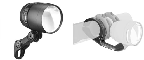 busch+müller IQ-X E Busch & Müller Lumotec - Fahrrad Scheinwerfer, Schwarz, One Size & Standard Scheinwerfer-Halterung, k.A, Einheitsgröße