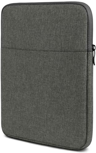 moex Tablet Hülle für Huawei MatePad T 10s Tasche mit Reißverschluss und Fach für Zubehör, Nylon Stoff Sleeve weich Gepolstert, Schutzhülle Minimalistisch Dash Case, Dunkelgrau