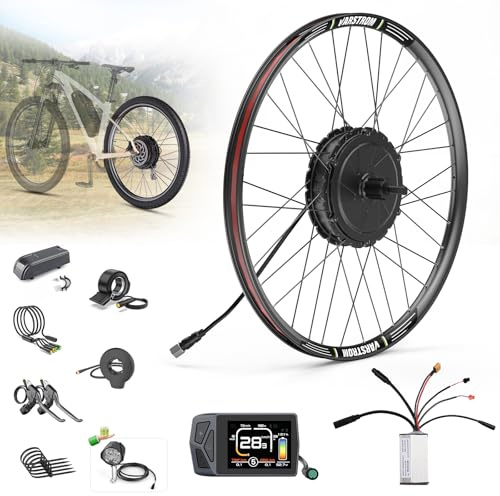 BAFANG 48V 750W Rueda Motor Trasero de Bicicleta para Bici 28 29 700C, Versión Cassette con Anchura de Montaje 135-142mm, Brushless Geared Hub Motor - Ebike Conversion Kit con LCD EKD01