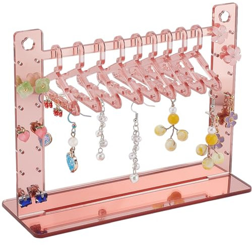 PH PandaHall Ohrring Aufhänger Rack, Acryl-Ohrring-Halter Kleiderbügel-Schmuck-Display baumeln Ohrstecker Display Rack für Einzelhandel, persönliche Ausstellung, 6x17x13.2cm