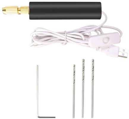 Juego de brocas de resina, herramientas recargables para arte de resina, taladro de mano, herramienta de resina de taladro manual, taladro portátil, 10 W multiusos para hacer joyas, madera, llaveros