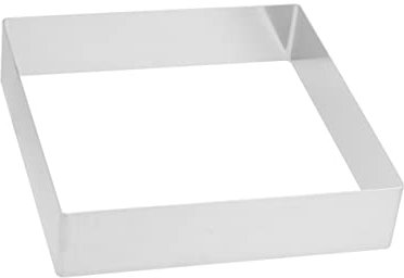 SHOWERORO Anneau Mousse En Acier Inoxydable Carré 22 Cm Résistant Haute Température Pour Pâtisserie Gâteau Dessert La Cuisine Maison
