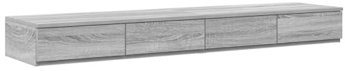 vidaXL Sänglådor Grå Sonoma 150 x 36,5 x 16,5 cm Konstruerat trä, Minimalistisk sovrumsinredning, stiligt förvaringsutrymme, hållbar träbox, platsbesparande design