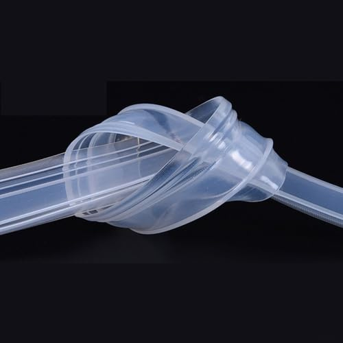 Striscia sigillante impermeabile in gomma siliconica per porta della doccia tipo H, 2 m, adatta per vetri da 10 mm e 12 mm (12 mm)