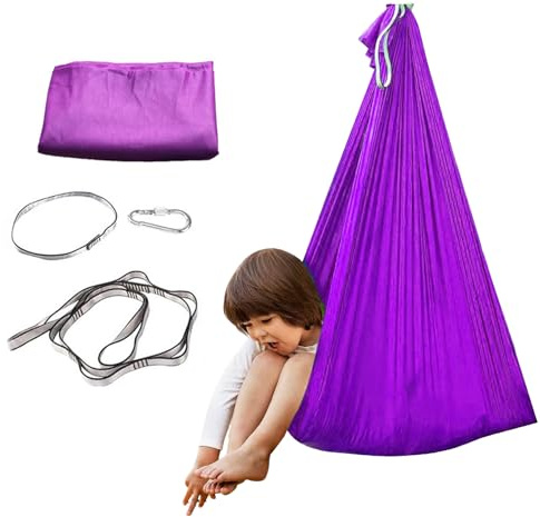 Swing Hammock, Seat, Hanging Chair, with Air Cushion, Soft and Safe with High Weight Capacity, Easy Installation Bedroom, for Nursery, Classroom Camp