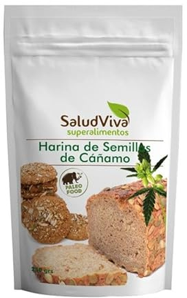 Harina de Semillas de Cáñamo Bio 250g | Salud Viva | Fuente de Proteína Vegetal | Ecológica | Sin Gluten | Ideal para Batidos, Panes y Repostería Saludable