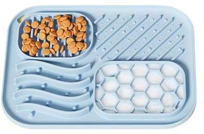 Tapis À Lécher pour Chiens - Morceau De Tapis À Lécher pour Chien avec Spatule Noire Lot De 2 À pour Chien sans BPA avec 1 Spatule en Silicone Chiens À Alimentation Lente | pour L'entraîn